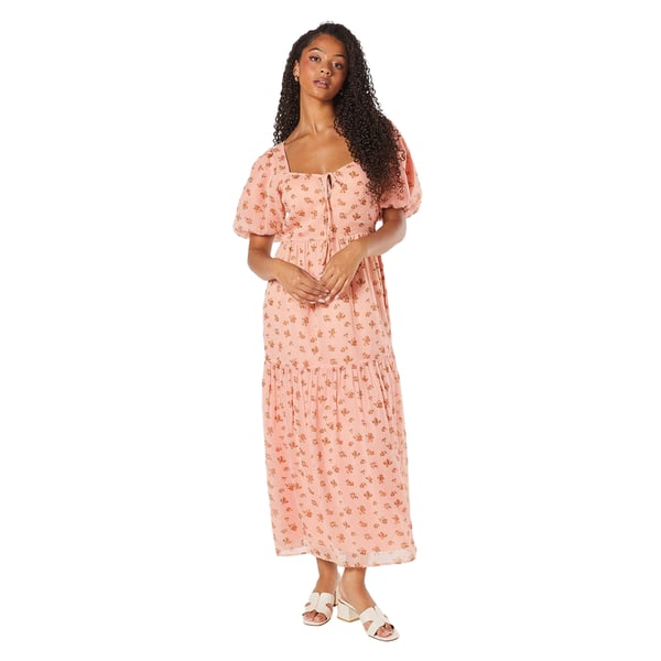 Dorothy Perkins Womens/Ladies Tiered Chiffon Front Tie Tall Midi Dress Dorothy Perkins Womens/Ladies Tiered Chiffon Front Tie Tall Midi Dress