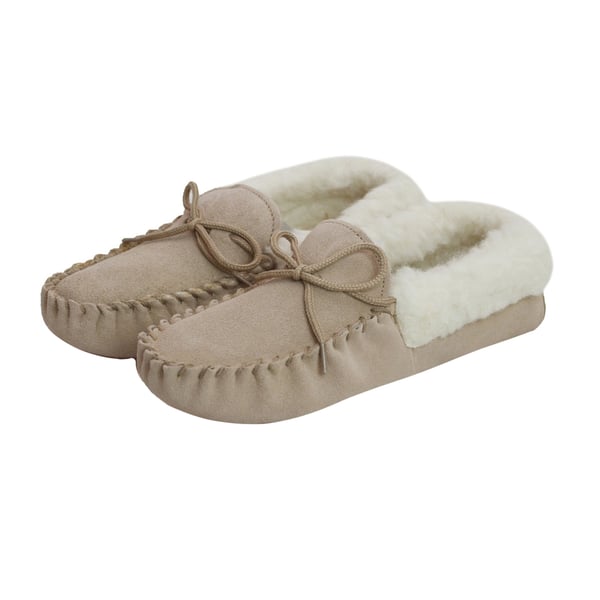 Eastern Counties Leather Womens/Ladies Soft Sole Wool Lined Moccasins