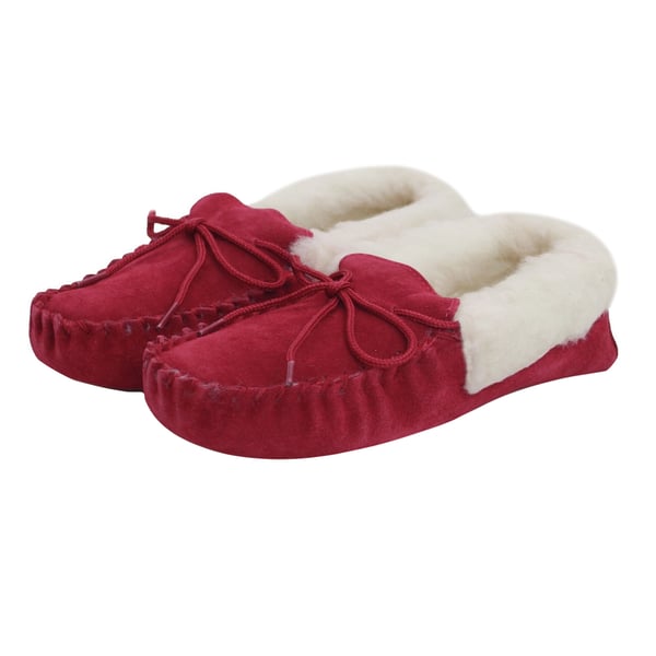 Eastern Counties Leather Womens/Ladies Soft Sole Wool Lined Moccasins