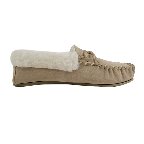 Eastern Counties Leather Womens/Ladies Hard Sole Wool Lined Moccasins
