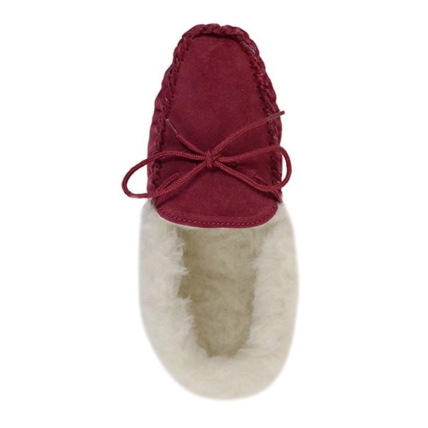 Eastern Counties Leather Womens/Ladies Hard Sole Wool Lined Moccasins