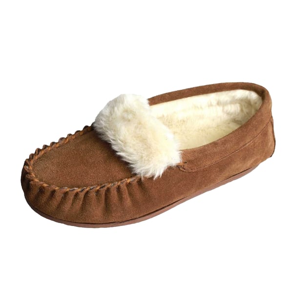 Eastern Counties Leather Dame/Damer Zoe plysforede mokkasiner