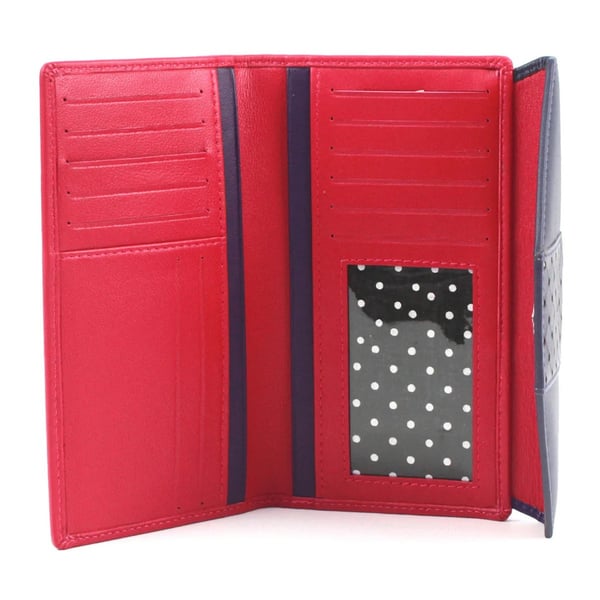 Eastern Counties Leather Donna Læderpung med kontrastpanel