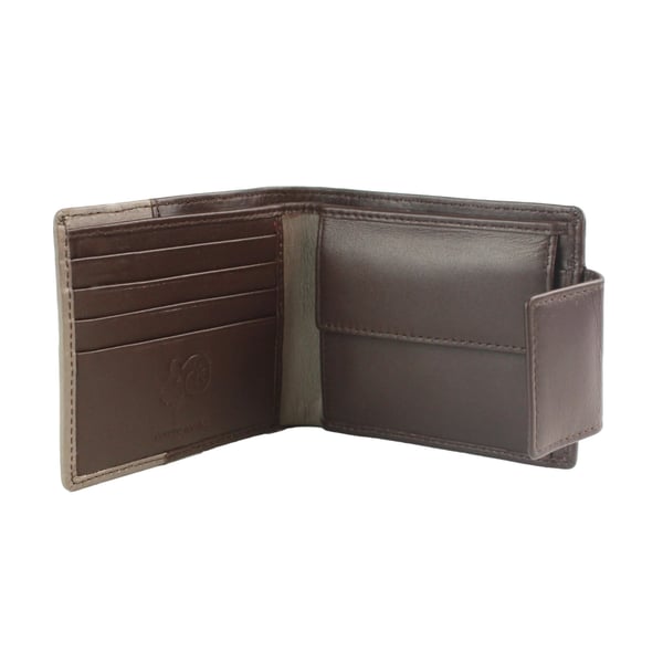 Eastern Counties Leather Scott -nahkalompakko kontrastipaneelilla