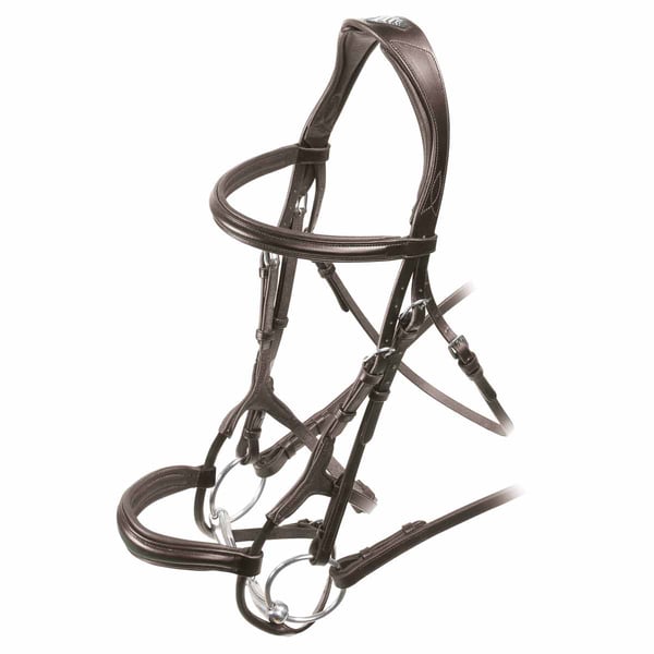 Velociti Ergonomic Leather Horse Cavesson Bridle