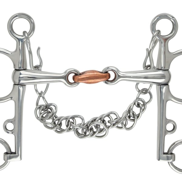 Shires Copper Double-Jointed Horse Pelham Bit