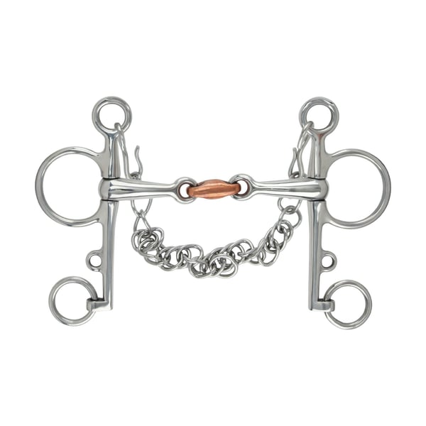 Shires Copper Double-Jointed Horse Pelham Bit