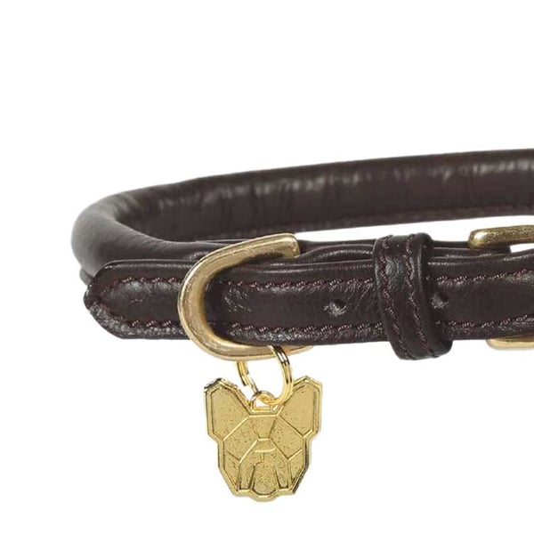 Digby & Fox Rolled Leather Buckle Dog Collar