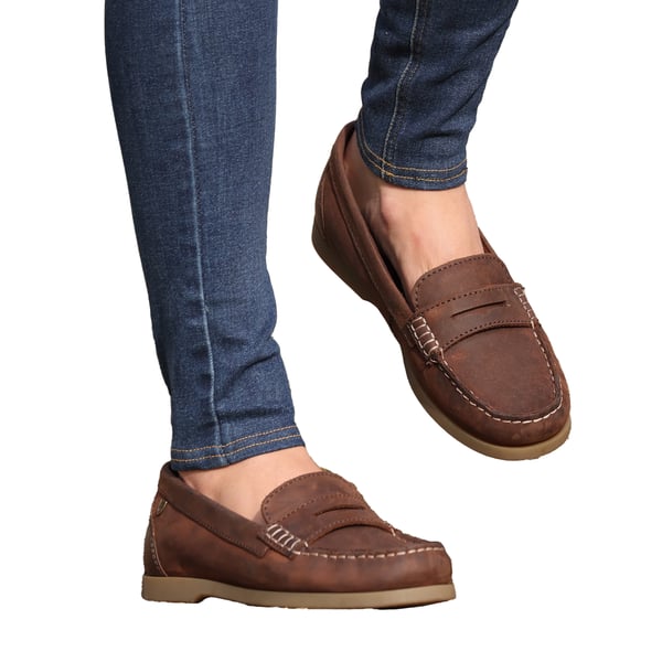 Moretta Womens/Ladies Forli Leather Deck Shoes