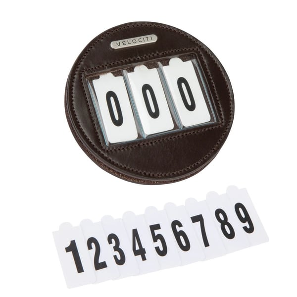 Velociti Leather Round Horse Dressage Number Holder