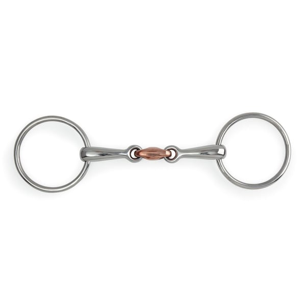 Shires Copper Lozenge Horse Loose Ring Snaffle Bit