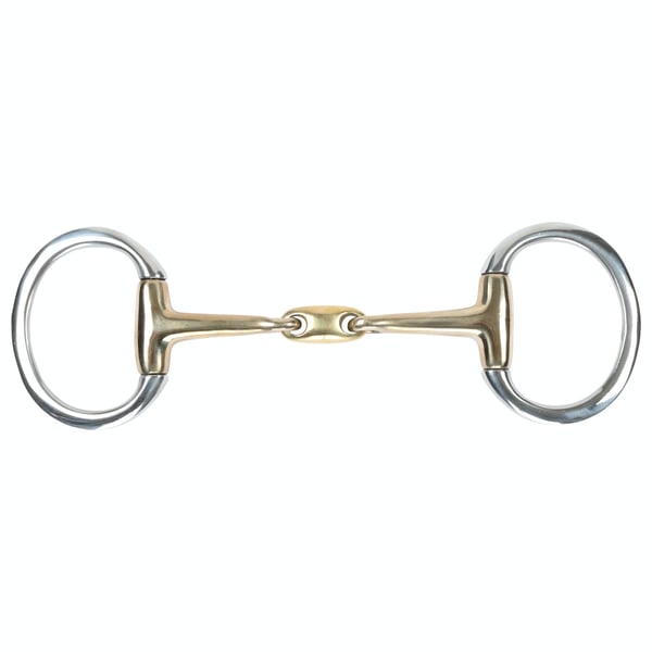 Shires Brass Lozenge Horse Eggbutt Snaffle Bit