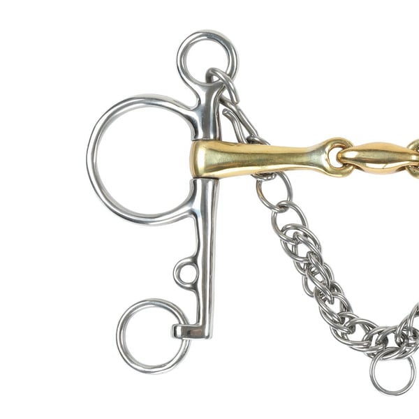 Shires Brass Lozenge Horse Pelham Bit