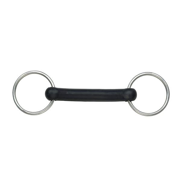 Shires Fleksibel gummihest med løs ring til hest Snaffle Bit