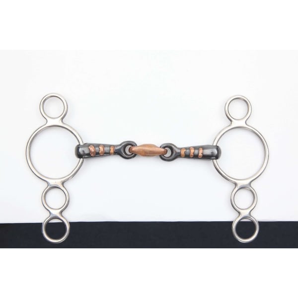 Shires Dutch Sweet Iron Lozenge Horse 3 Ring Gag Bit