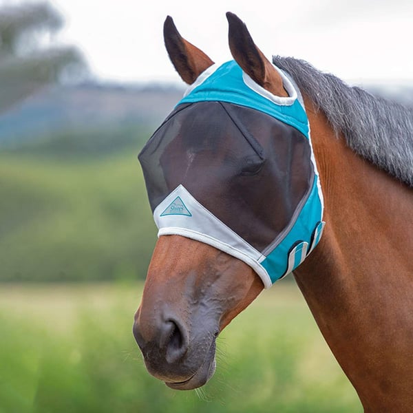 Shires Fine Mesh Ear Holes Horse Fly Mask