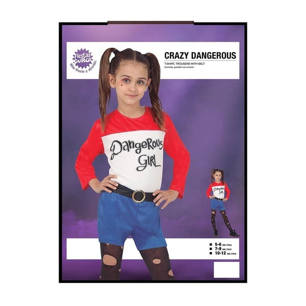 Fiestas Guirca Girls Crazy Dangerous Costume Set