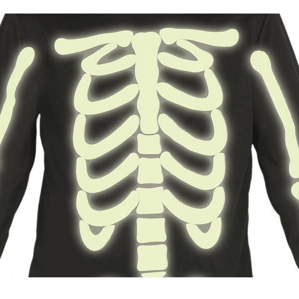 Fiestas Guirca Childrens/Kids Skeleton Glow In The Dark Costume Set