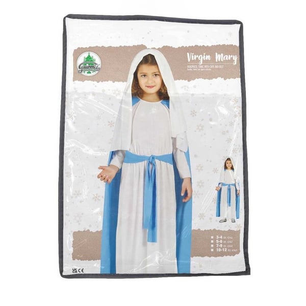 Fiestas Guirca Childrens/Kids Mary Christmas Costume Set