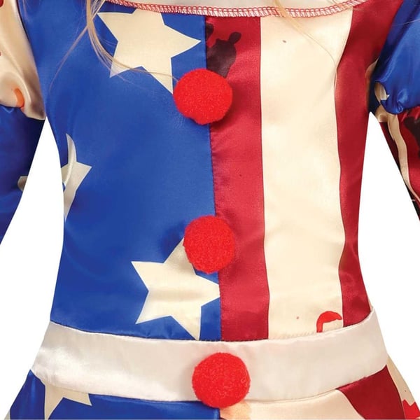 Fiestas Guirca Girls Patriot Clown Costume Set