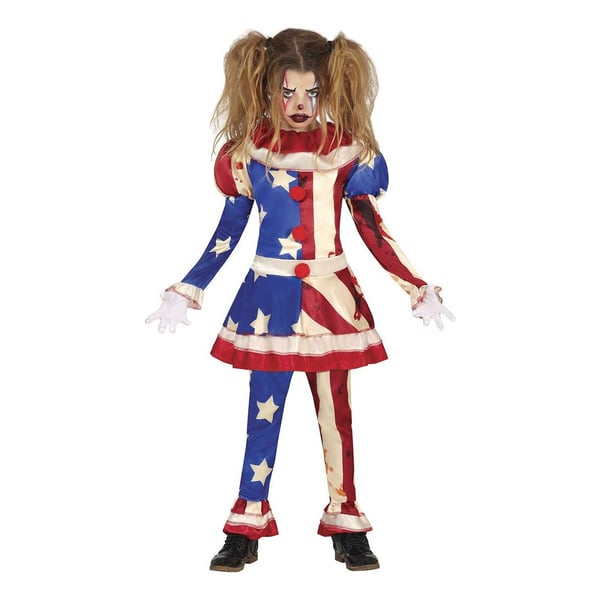 Fiestas Guirca Girls Patriot Clown Costume Set