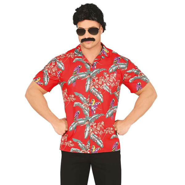 Fiestas Guirca Mens Flamingo Neon Shirt