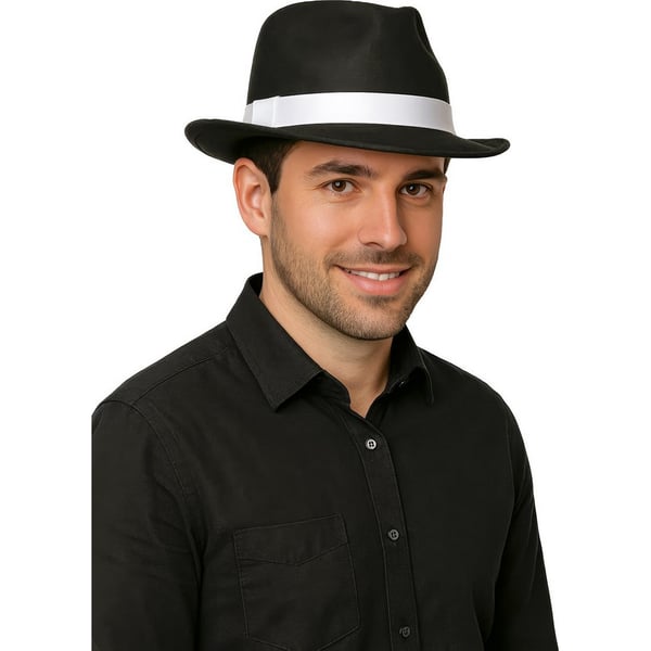 Fiestas Guirca Gangster Felt Ribbon Hat