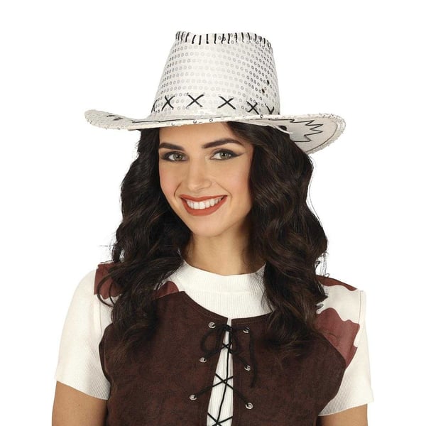 Fiestas Guirca Unisex Adult Sequins Cowboy Hat