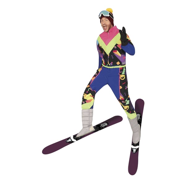 Fiestas Guirca Mens 80s Skier Costume