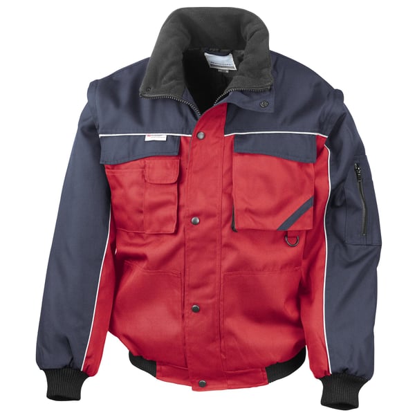 Result Herre Workguard Zip Sleeve Heavy Duty vandafvisende vindafvisende jakke