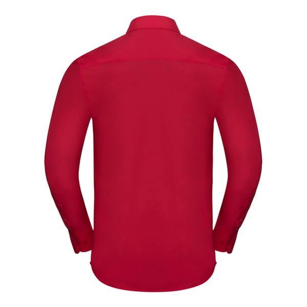 Russell Collection Mens Poplin Tailored Long-Sleeved Shirt