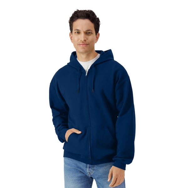 Gildan Mens Softstyle Midweight Full Zip Hoodie