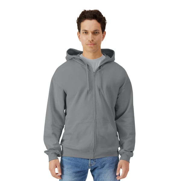 Gildan Mens Softstyle Midweight Full Zip Hoodie