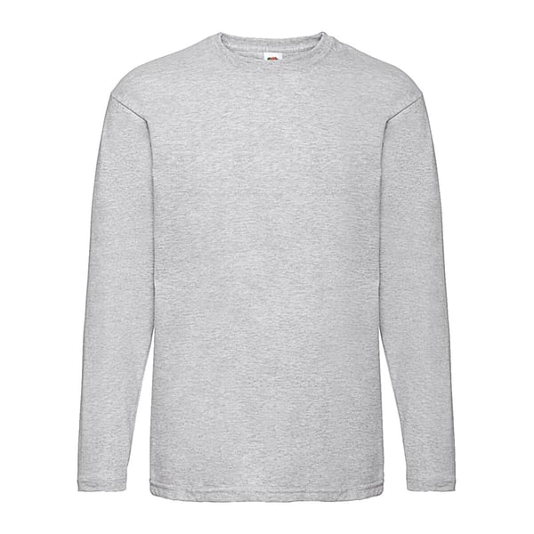 Fruit of the Loom Mens Valueweight Heather Long-Sleeved T-Shirt