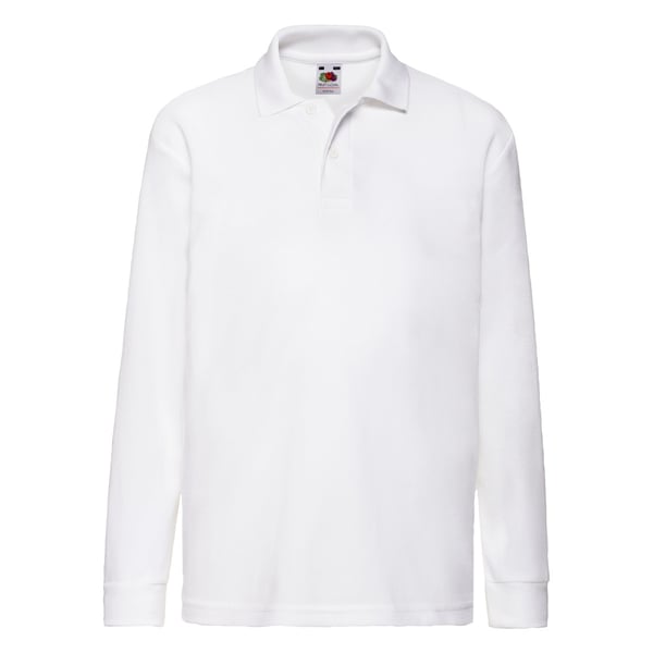 Fruit of the Loom Langærmet poloshirt med lange ærmer til børn/børn