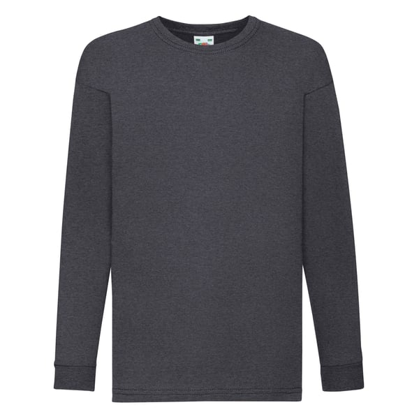 Fruit of the Loom Childrens/Kids Valueweight Polycotton Long-Sleeved T-Shirt