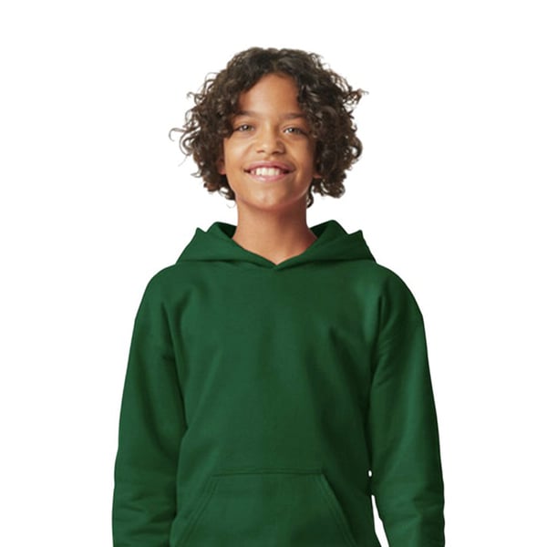 Gildan Childrens/Kids Softstyle Plain Fleece Midweight Hoodie