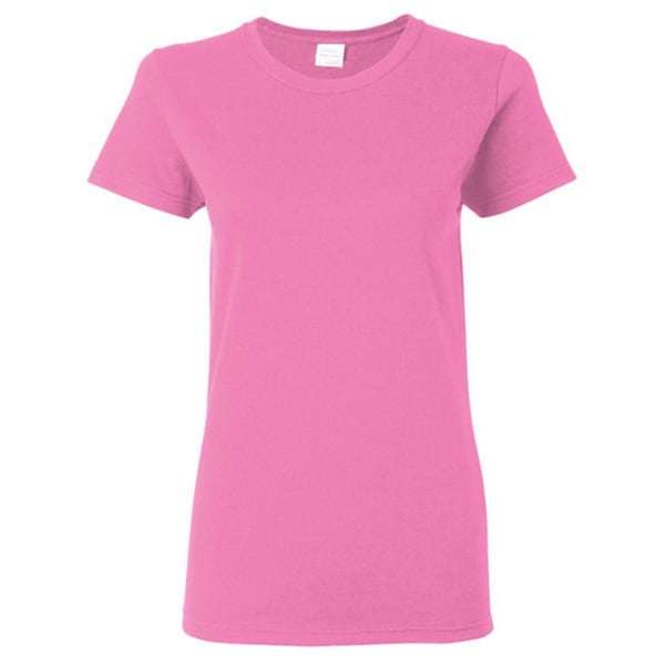 Gildan Dame/kvinde T-shirt i kraftig bomuld i Missy Fit med korte ærmer