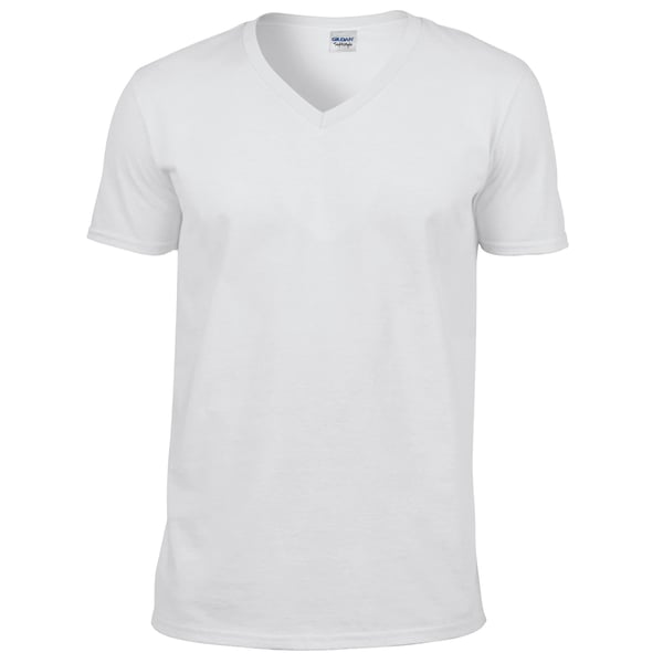 Gildan Miesten Soft Style V-kaula-aukko lyhythihainen T-paita