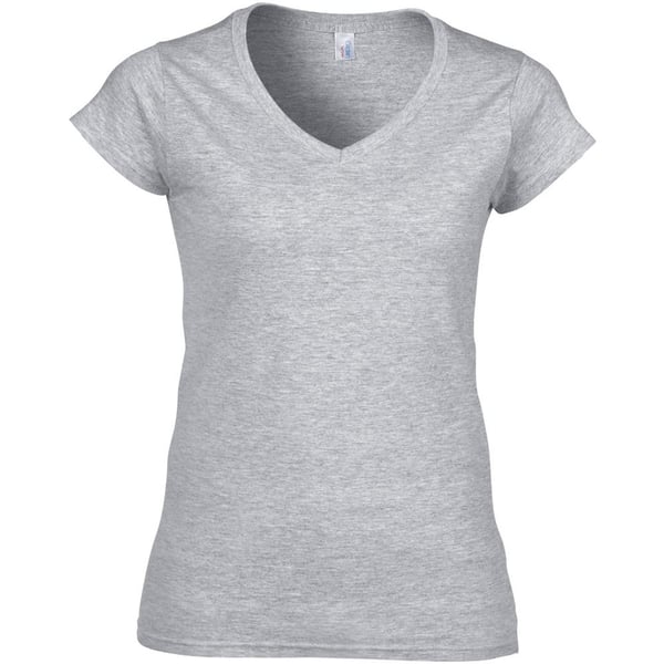 Gildan Ladies Soft Style kortærmet T-shirt med V-hals med kort ærme