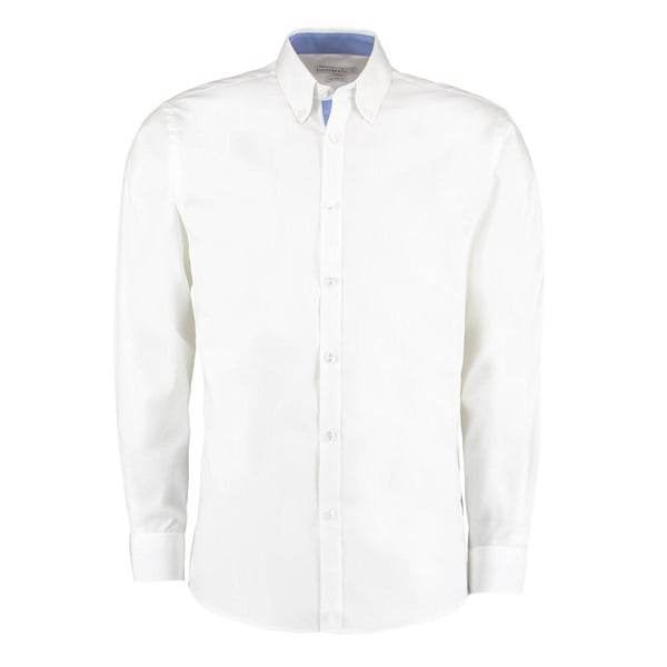 Kustom Kit Herre kontrast Premium Oxford skjorte
