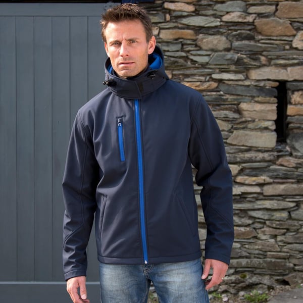 Result Core Herre Lite Softshell-jakke med hætte til mænd
