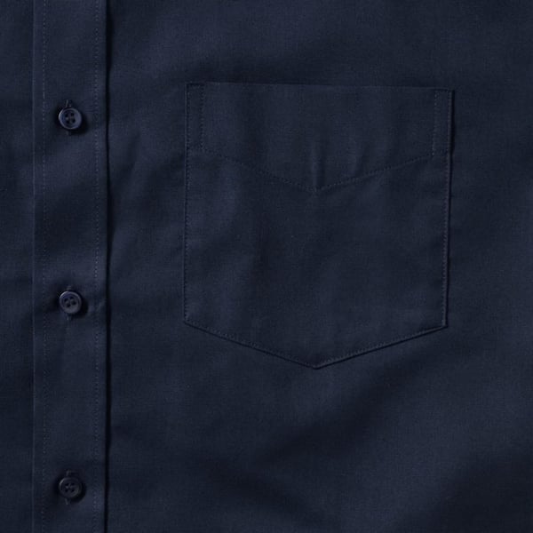 Russell Collection Mens Short Sleeve Easy Care Oxford Shirt