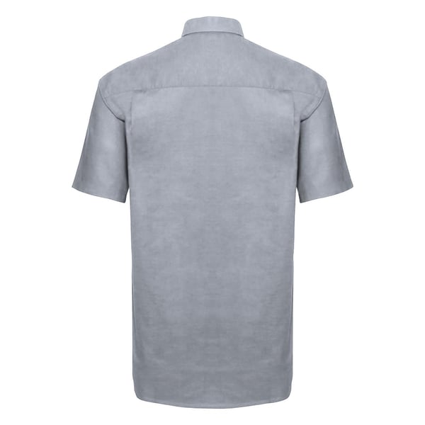 Russell Collection Mens Short Sleeve Easy Care Oxford Shirt