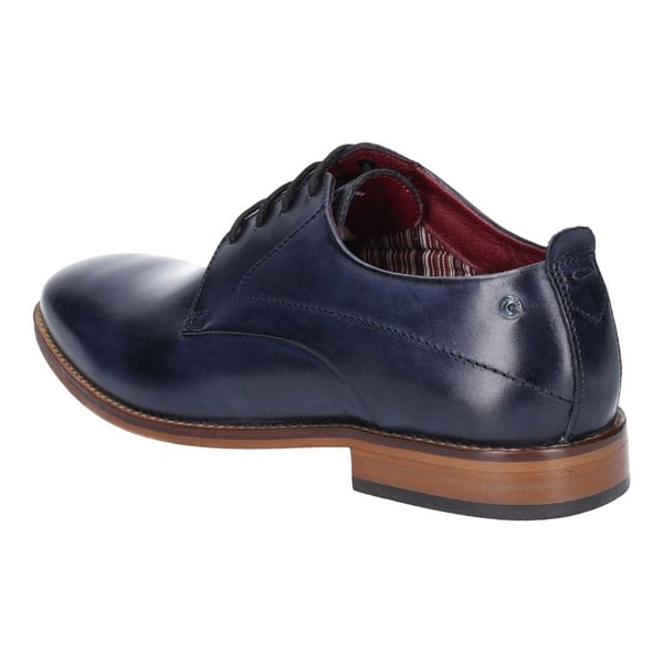 Base London Mens Script Washed Leather Oxford Shoes