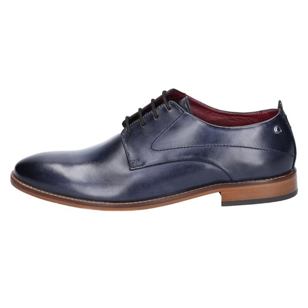Base London Mens Script Washed Leather Oxford Shoes