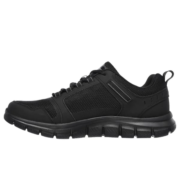 Skechers Mens Track Knockhill Action Leather Trainers