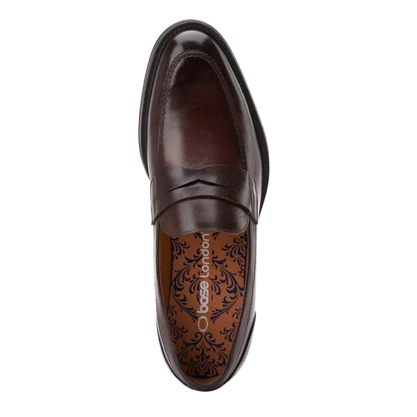 Base London Mens Kennedy Leather Slip-on Loafers
