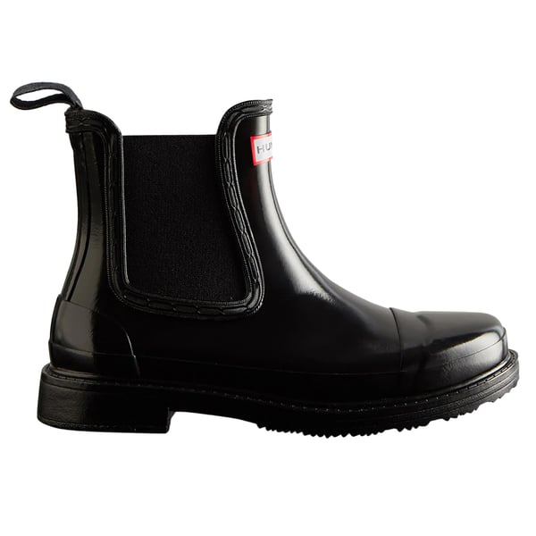 Hunter Womens/Ladies Commando Gloss Chelsea Boots