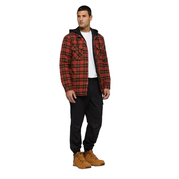 Dickies Mens Flannel Hooded Shirt